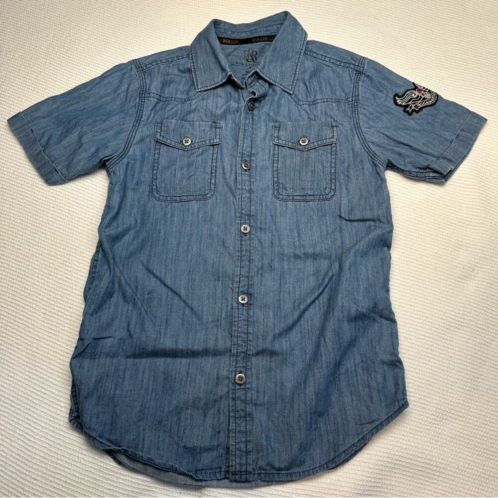 Rock and Republic denim boys shirt. Size medium